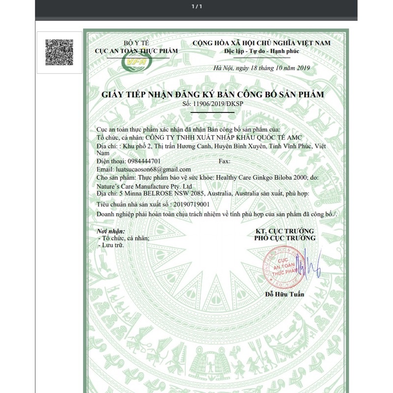[FREE SHIP] Viên Uống Bổ Não Ginkgo Biloga Úc 100 Viên