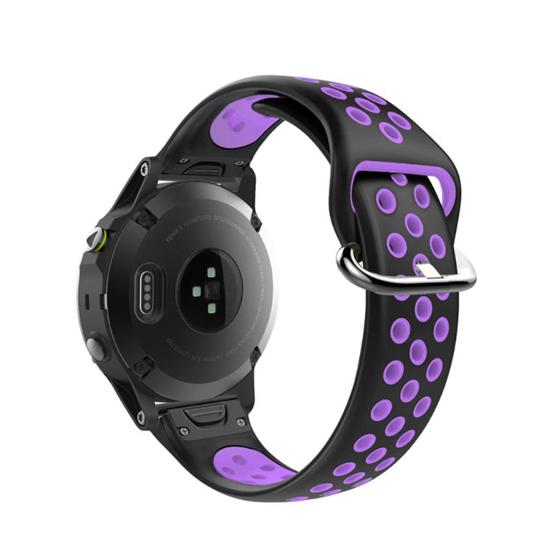 Silicone Dây Đeo Thay Thế Chất Liệu Silicon Màu Trơn Cho Garmin Fenix 5 / 5plus / 6 / 6pro