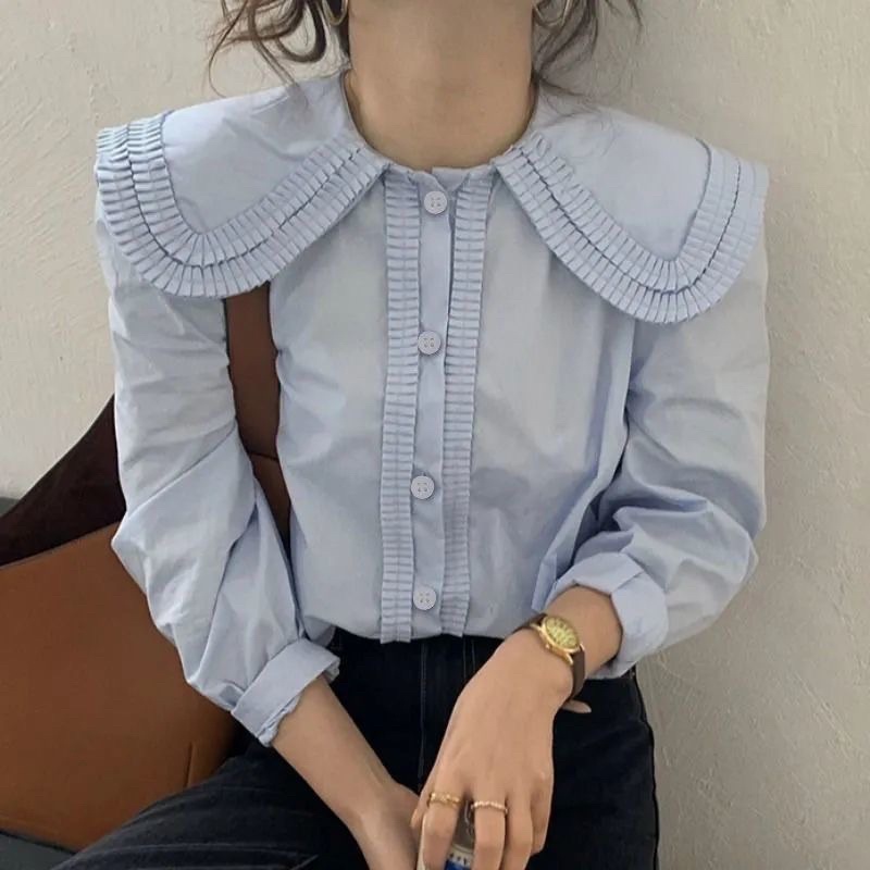 ÁO SƠ MI BÁNH BÈO PHONG CÁCH HÀN QUỐC