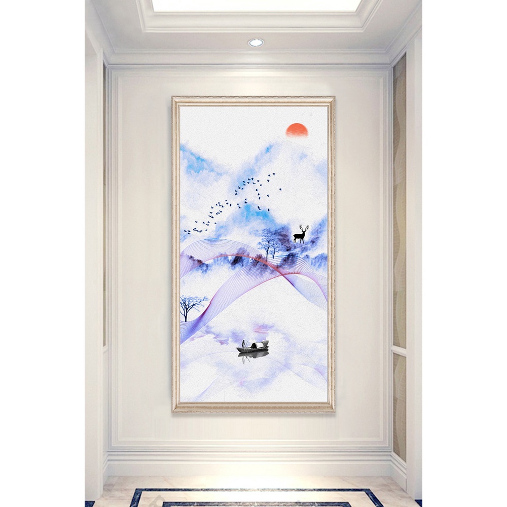 In hình ép gỗ Laminate TRANH HÀNH LANG TRUNG QUỐC - Mẫu 2 (50x75, 60x90, 70x110). In ảnh theo yêu cầu