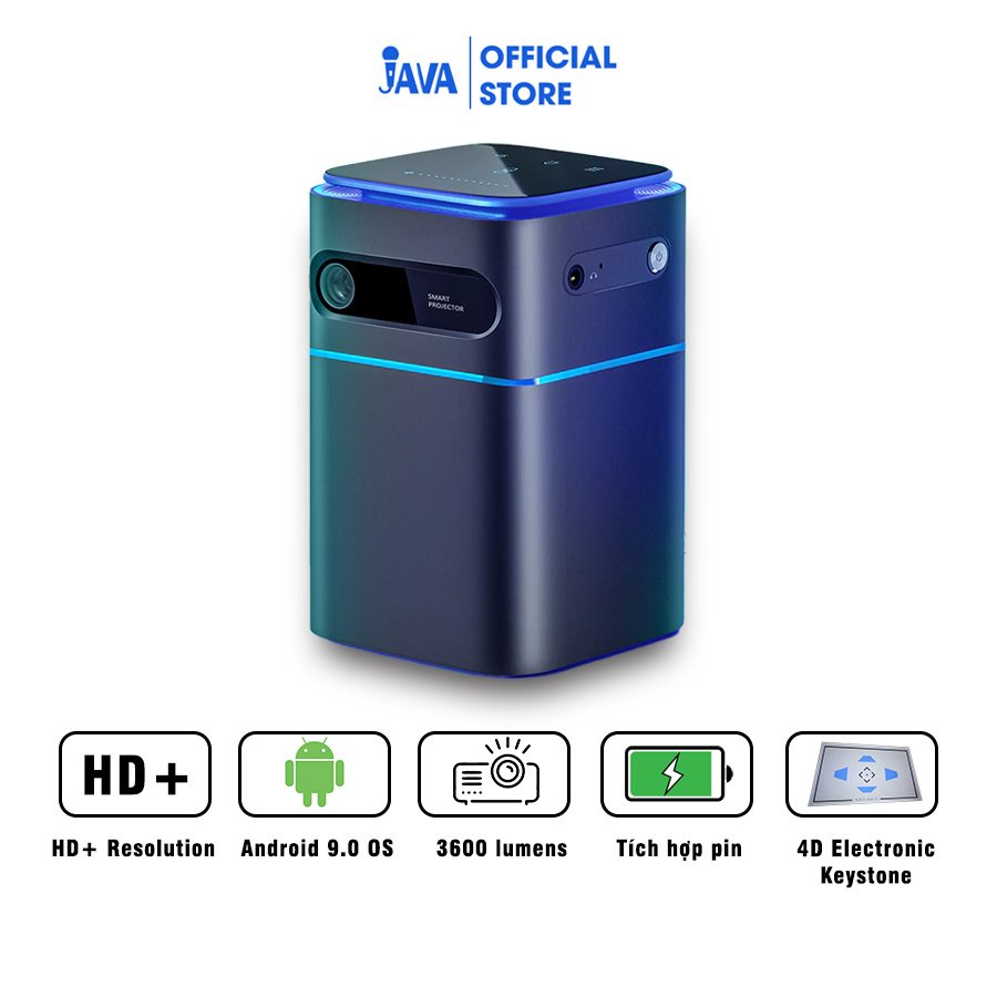 Máy chiếu mini AUN X6 DLP - Độ phân giải thực chuẩn HD+ - Tích hợp hệ điều hành - Bảo hành 12 tháng