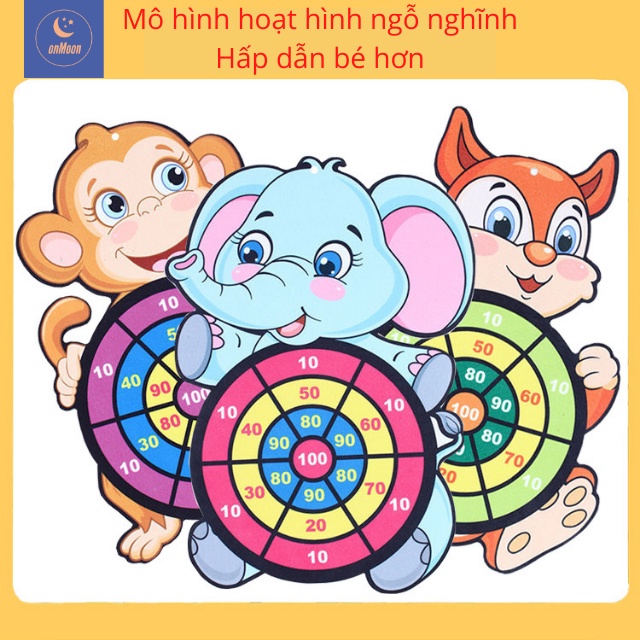 Đồ chơi phi tiêu bằng bóng dính, phi tiêu bóng gai cho bé treo tường hoạt hình ngộ nghĩnh