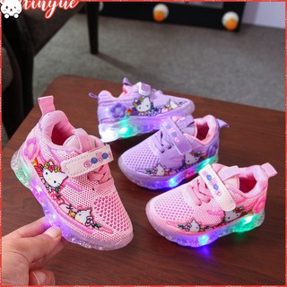 Giày thể thao hello kitty có đèn led cho bé size 21-30