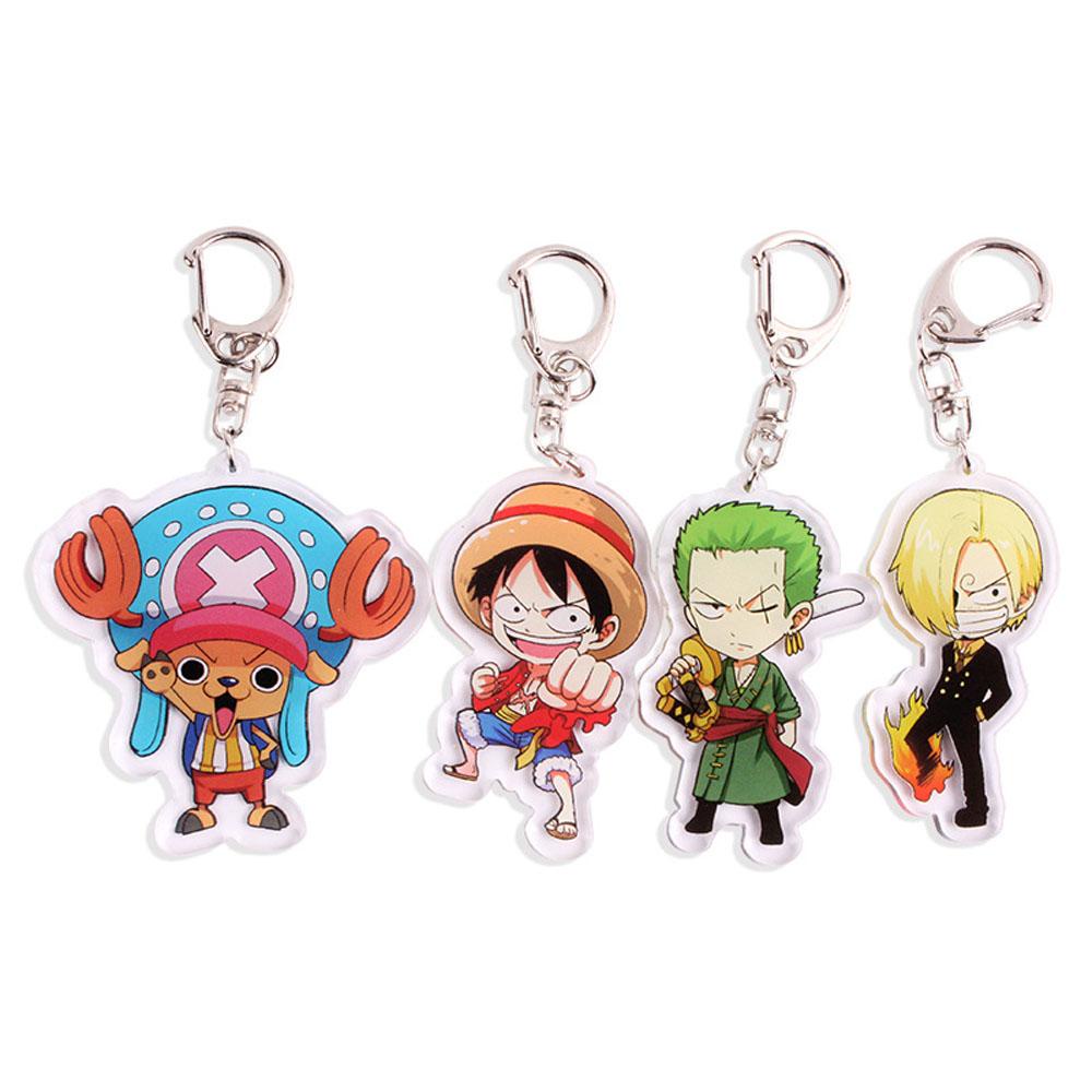 Móc Khóa Hình Luffy Hai Mặt Bằng Acrylic