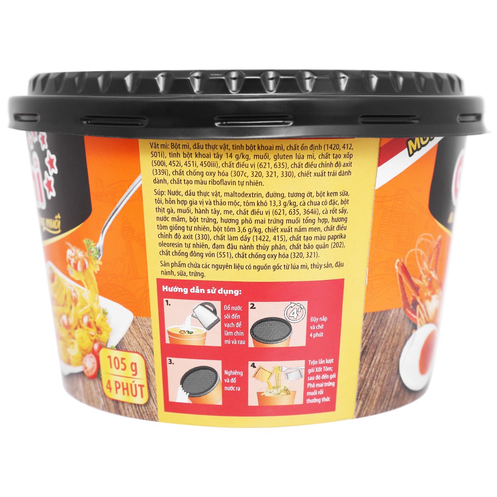 MÌ TRỘN XỐT TÔM PHÔ MAI TRỨNG MUỐI/ XỐT SPAGHETTI  OMACHI 105g