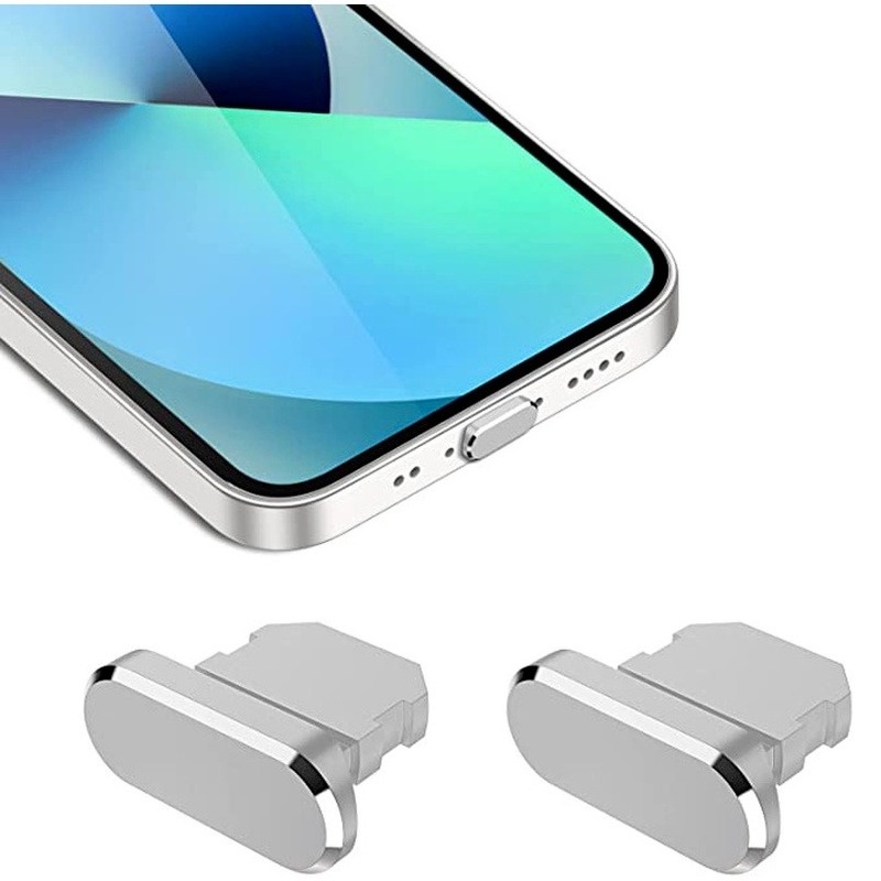 Nút Chống Bụi Cổng Sạc USB Bằng Hợp Kim Nhôm Cho Điện Thoại Apple