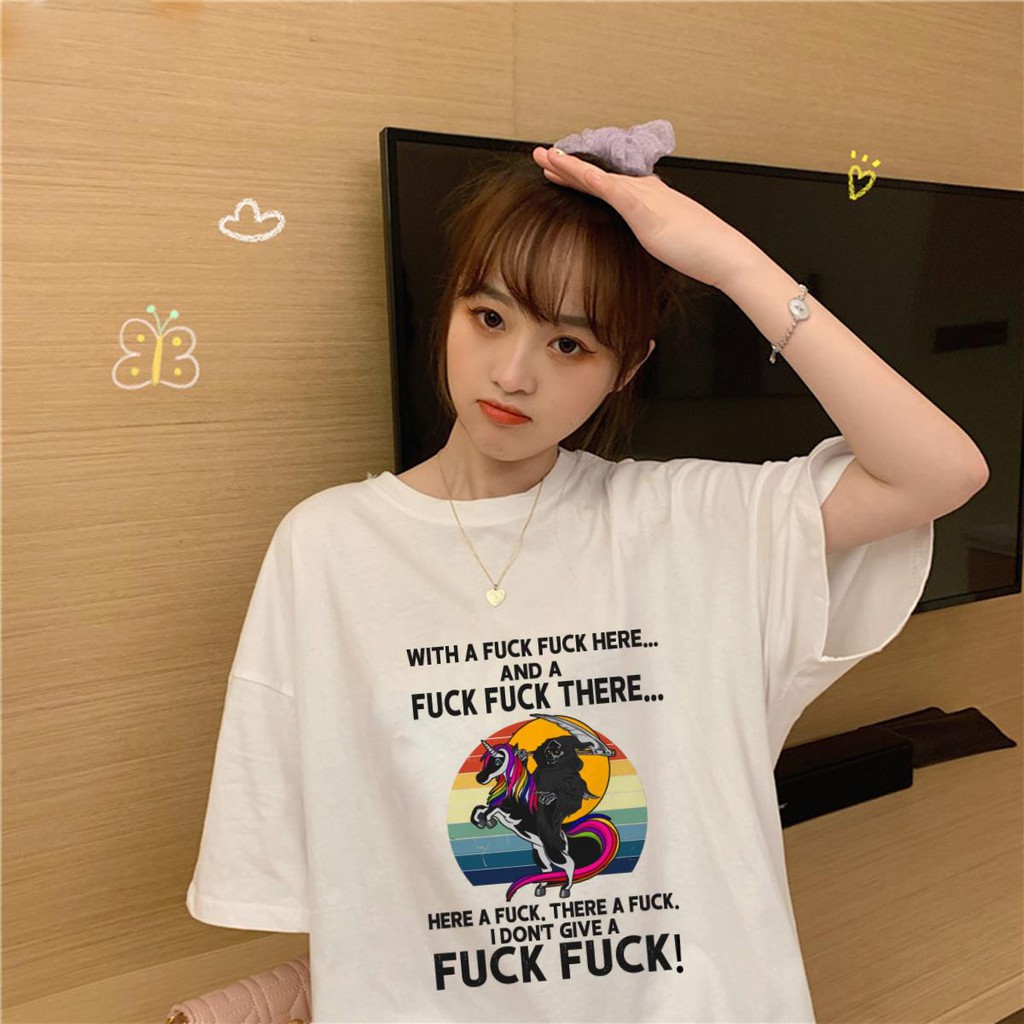 ÁO THUN UNISEX HALLOWEEN Unicorn TAY NGẮN TAY LỠ NAM VÀ NỮ AOMI IN HÌNH SIÊU HOT AOMIVN