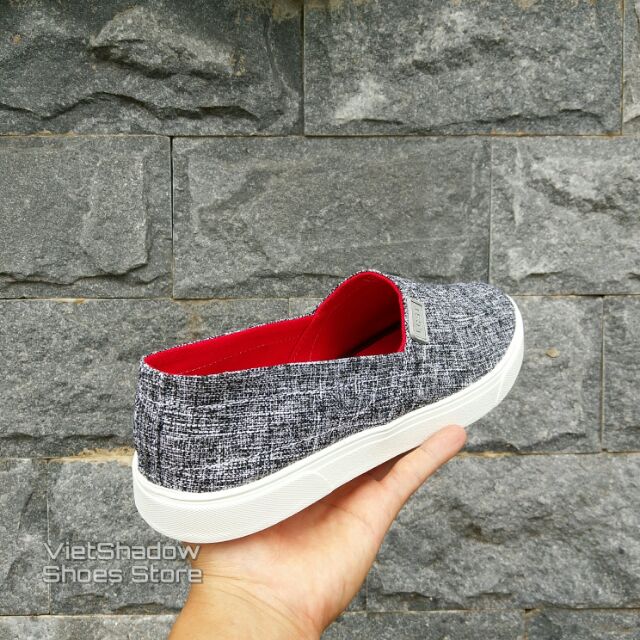 Slip on | Giày lười vải LCTS Made in Vietnam - Mã SP: LCTS-ghi.sáng