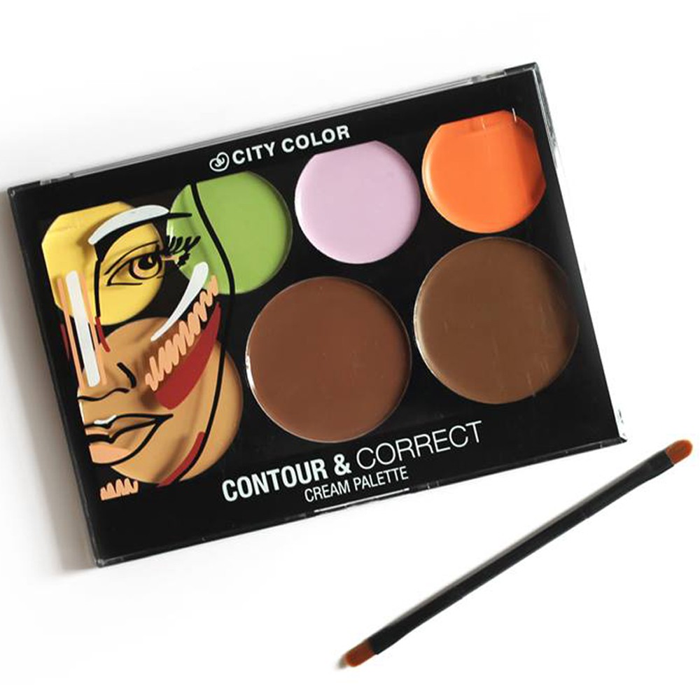 BẢNG KEM CHE KHUYẾT ĐIỂM TẠO KHỐI 7 Ô CITY COLOR CONTOUR & CORRECT CREAM  PALETTE | Shopee Việt Nam