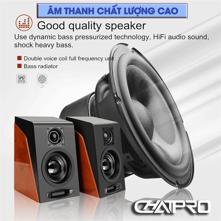 Loa vi tính 2.0 giả gỗ S950 – âm thanh hifi, công suất 6W | BigBuy360 - bigbuy360.vn