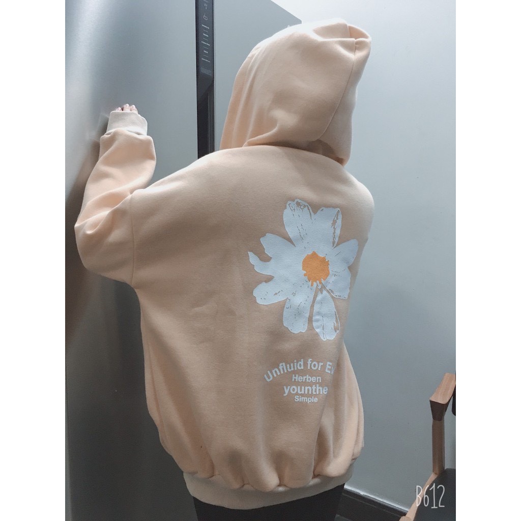 Áo Nỉ Hoodie Dành cho nam và nữ in hình bông cúc siêu hot - Nỉ Loại 1 Form 70kg