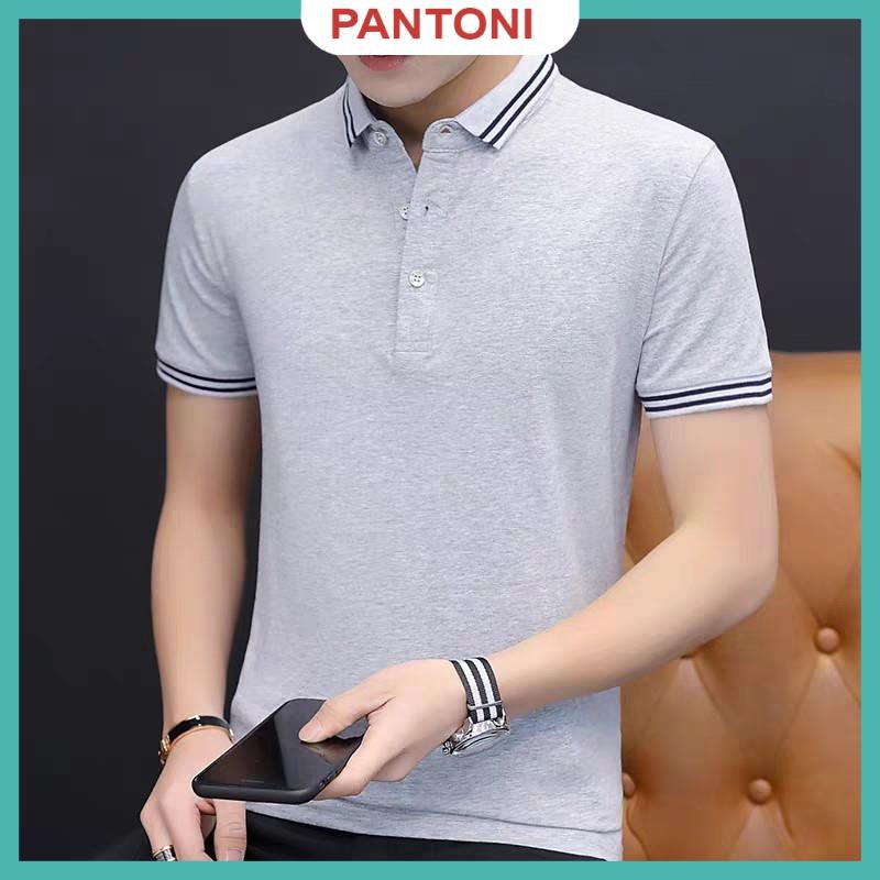 Áo phông nam ngắn tay cổ bẻ phối viền cao cấp : Kiểu dáng Hàn Quốc chất liệu cotton , co giãn 4 chiều(ACBPV) | BigBuy360 - bigbuy360.vn