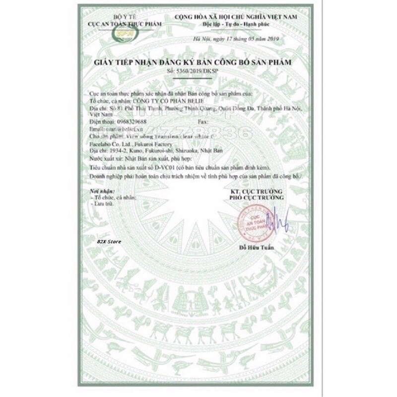 Transino 120 Viên Transino Xanh White C Clear