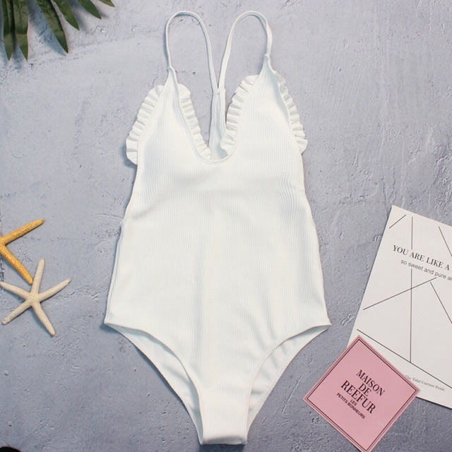 Monokini dây viền bèo sắc màu siêu xinh | BigBuy360 - bigbuy360.vn