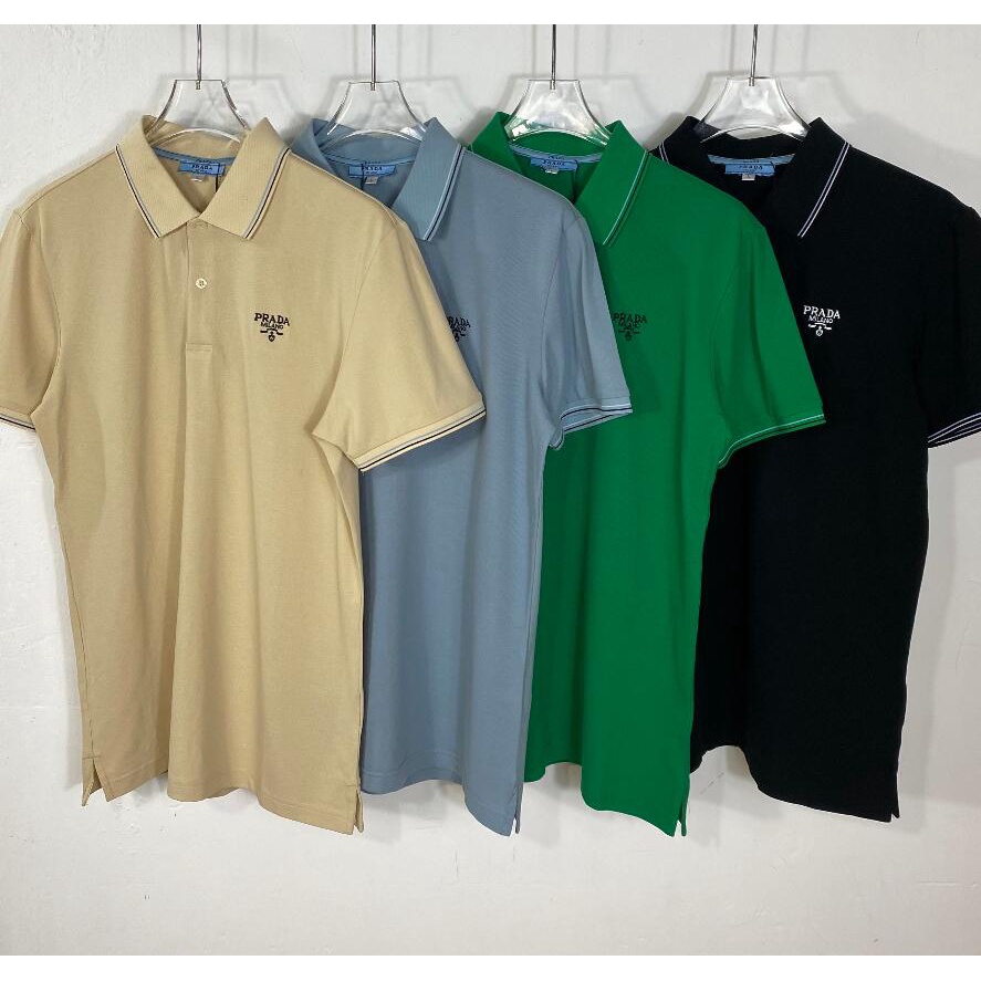 Mới Áo polo Tay Ngắn Bằng Cotton Thêu Chữ Dành Cho Cặp Đôi