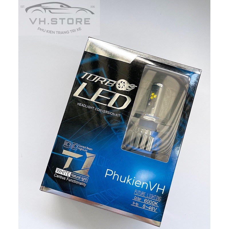 Đèn Led pha H4 Turbo T1 siêu sáng - Phụ kiện xe Đèn Trang Trí VH