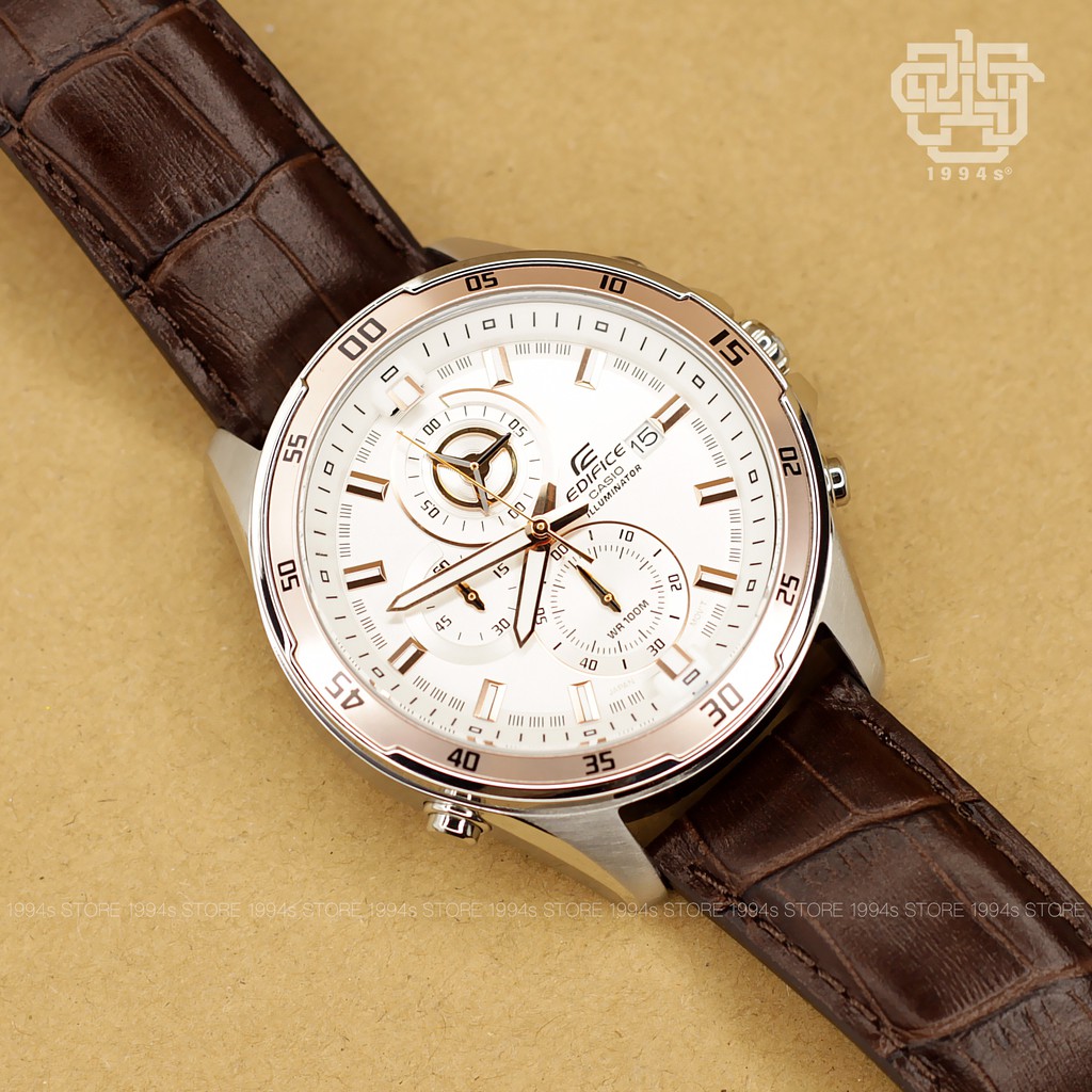 Đồng hồ nam Casio EDIFICE EFR-547 / EFR-547L-7A dây da thật, hàng chính hãng