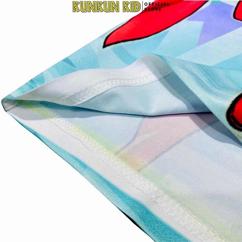 Quần áo bé trai Thun lạnh in 3D hình siêu nhân  Kunkun Kid BL1086