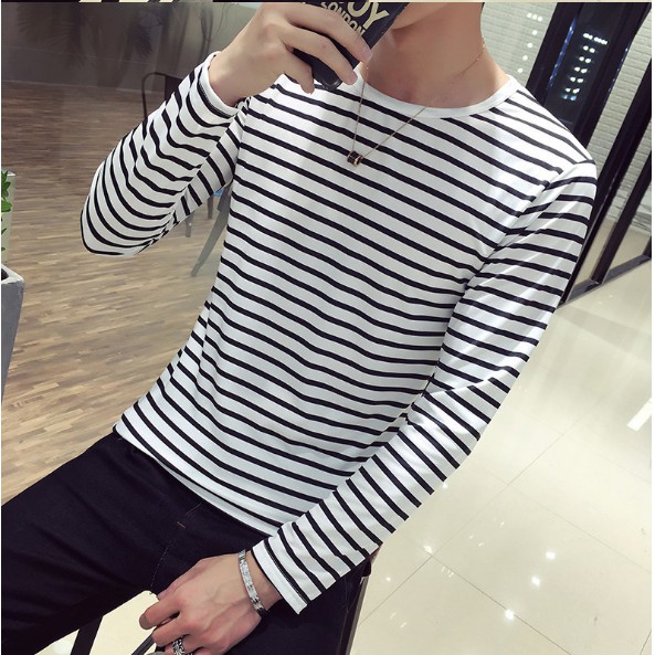Áo Thun Kẻ Sọc Trắng Đen Size M-3xl Thời Trang Cho Nam | BigBuy360 - bigbuy360.vn