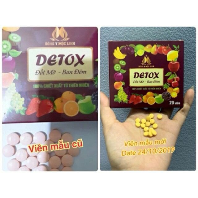 2 Hộp 30 viên detox tan mỡ ban đêm slim x3