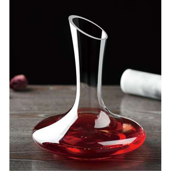 [Giá xưởng] Bình thở chiết rượu vang thủy tinh Decanter miệng vát thổi thủ công dày dặn 2200ml