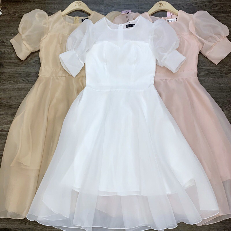 ẢNH THẬT] V211 VÁY ĐẦM TRẮNG DỰ TIỆC, DẠ HỘI KỶ YẾU PROM, VÁY CÔNG CHÚA TIỂU THƯ, ĐẦM THIẾT KẾ XOÈ ĐI TIỆC CƯỚI | BigBuy360 - bigbuy360.vn