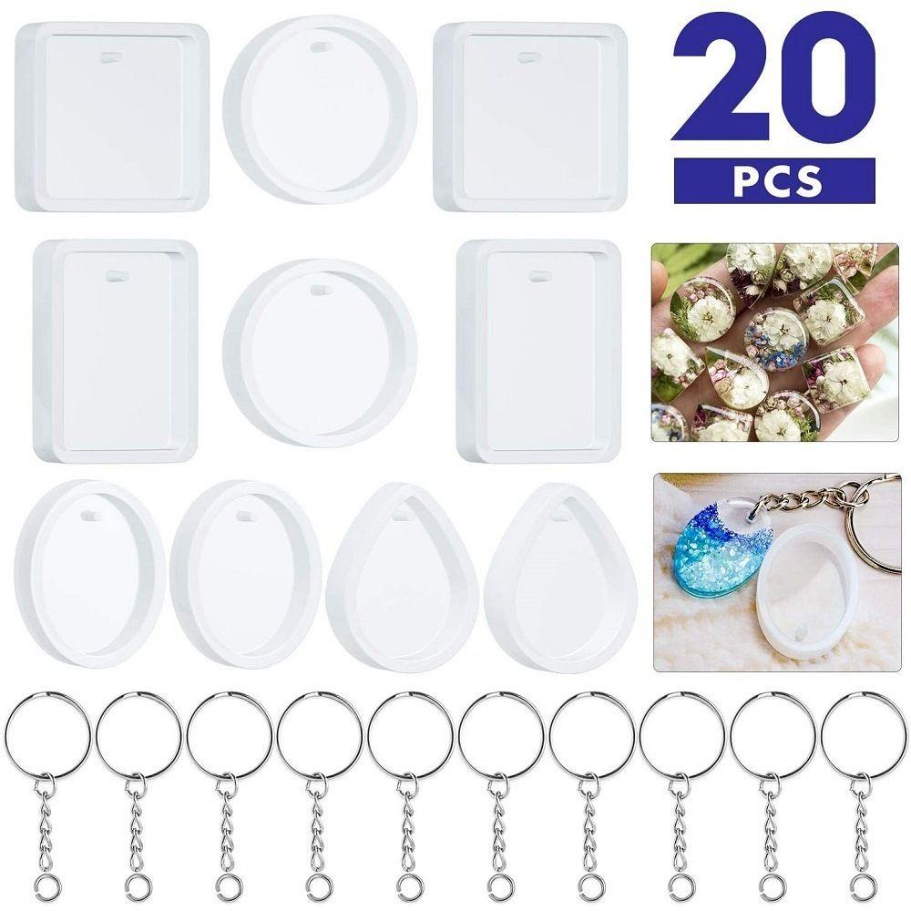 Set 20 Khuôn Nhựa Làm Móc Khóa Tiện Lợi