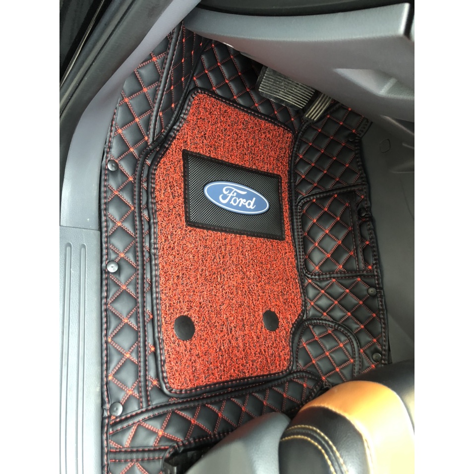 Thảm lót sàn ô tô 5d, 6d Nano 2 chỉ Ford Ranger 2013- 2023 kháng khuẩn, khử mùi, phủ kín sàn xe