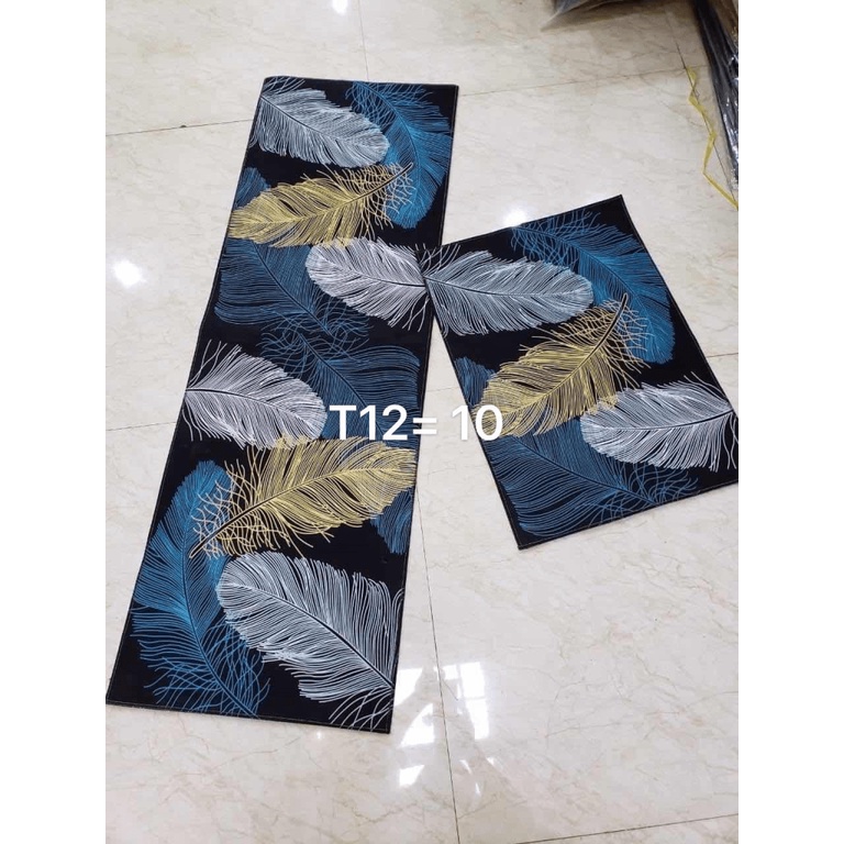 Bộ 2 Thảm Bếp Hàng Loại 1 Dày Và Mịn Thấm Hút Tốt Mặt Đáy Chống trơn chất liệu Bali