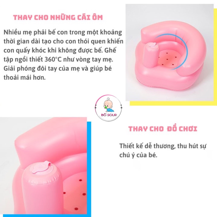 Ghế hơi tập ngồi cho bé, ghế phao tập ngồi cho bé từ 6 tháng tuổi