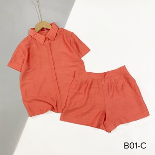 Set đũi tơ xước cổ sơ mi