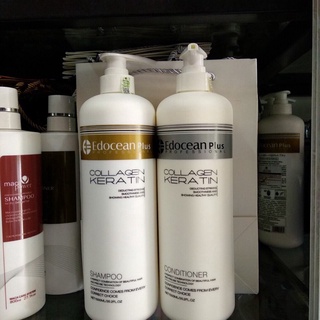 Cặp dầu gội xả collagen keratin edocean plus 1000ml x2