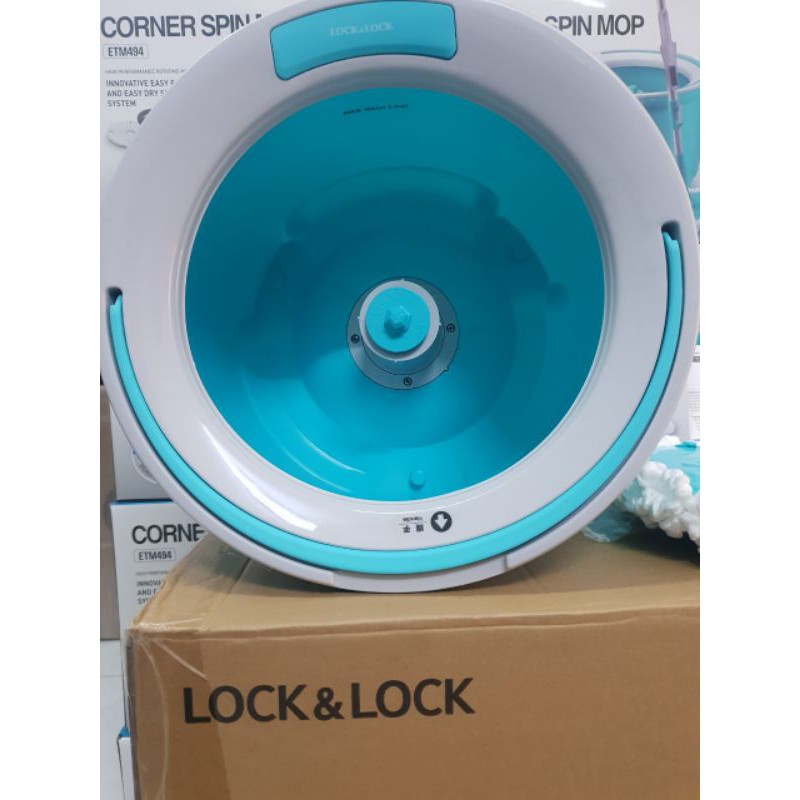 🌻🌻Bộ Cây Lau Nhà Xoay Tay 2 Bông Lau Lock&Lock Corner ETM494 (330 x 235 mm)