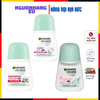 Lăn Khử Mùi dành cho nữ Garnier Mineral Pháp Không Cồn Ngăn Mồ Hôi Hiệu Quả