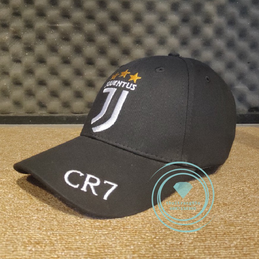 Mũ nón lưỡi trai bóng đá CLB Juventus thêu tên CR7 Logo Thêu Bắt Mắt, Khóa Đồng Sang Trọng, Siêu Đẹp, Siêu Chất