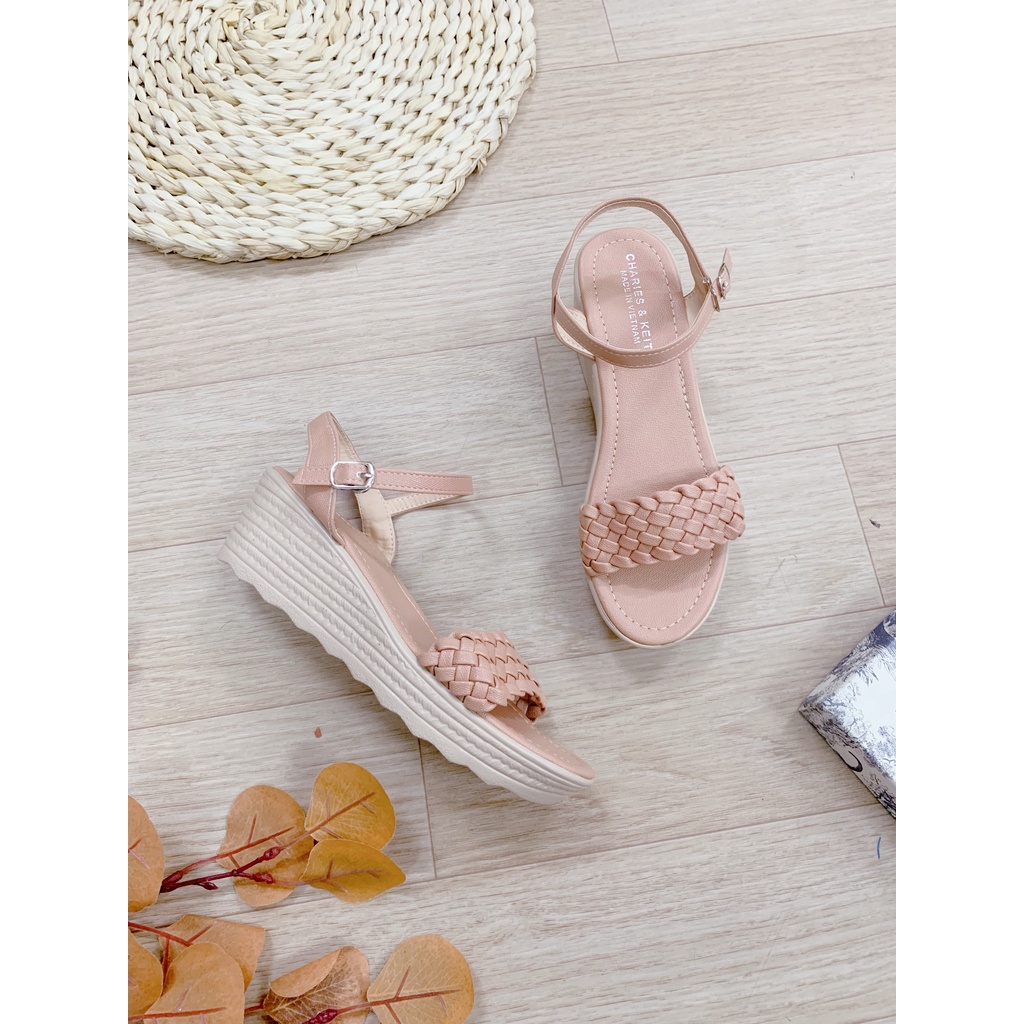 (S145) Sandal đế xuồng nữ quai đan da đế xuồng 5 phân (Mã X.154)