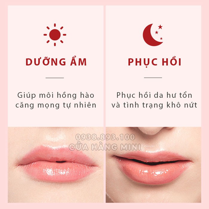 Hộp 20 Gói Mặt Nạ Làm Hồng Và Dưỡng Môi Bioaqua Cherry Collagen