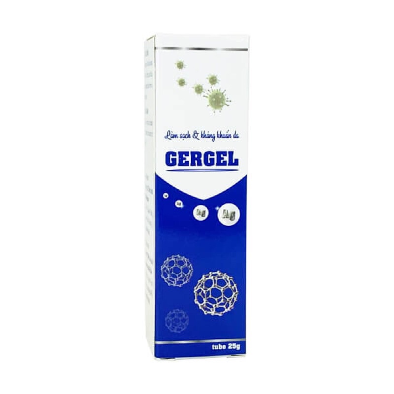 GEL LÀM SẠCH VÀ SÁT KHUẨN DA GERGEL NANO BẠC TUÝP 25gr AN TOÀN CHO CẢ TRẺ SƠ SINH