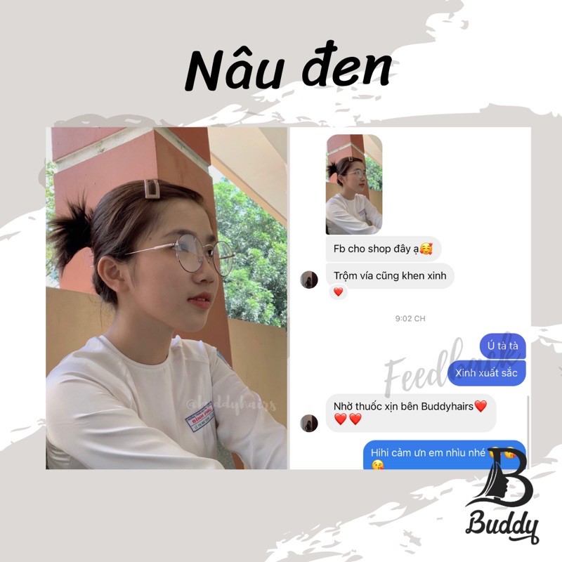 Thuốc nhuộm tóc Nâu đen không tẩy buddyhairsss