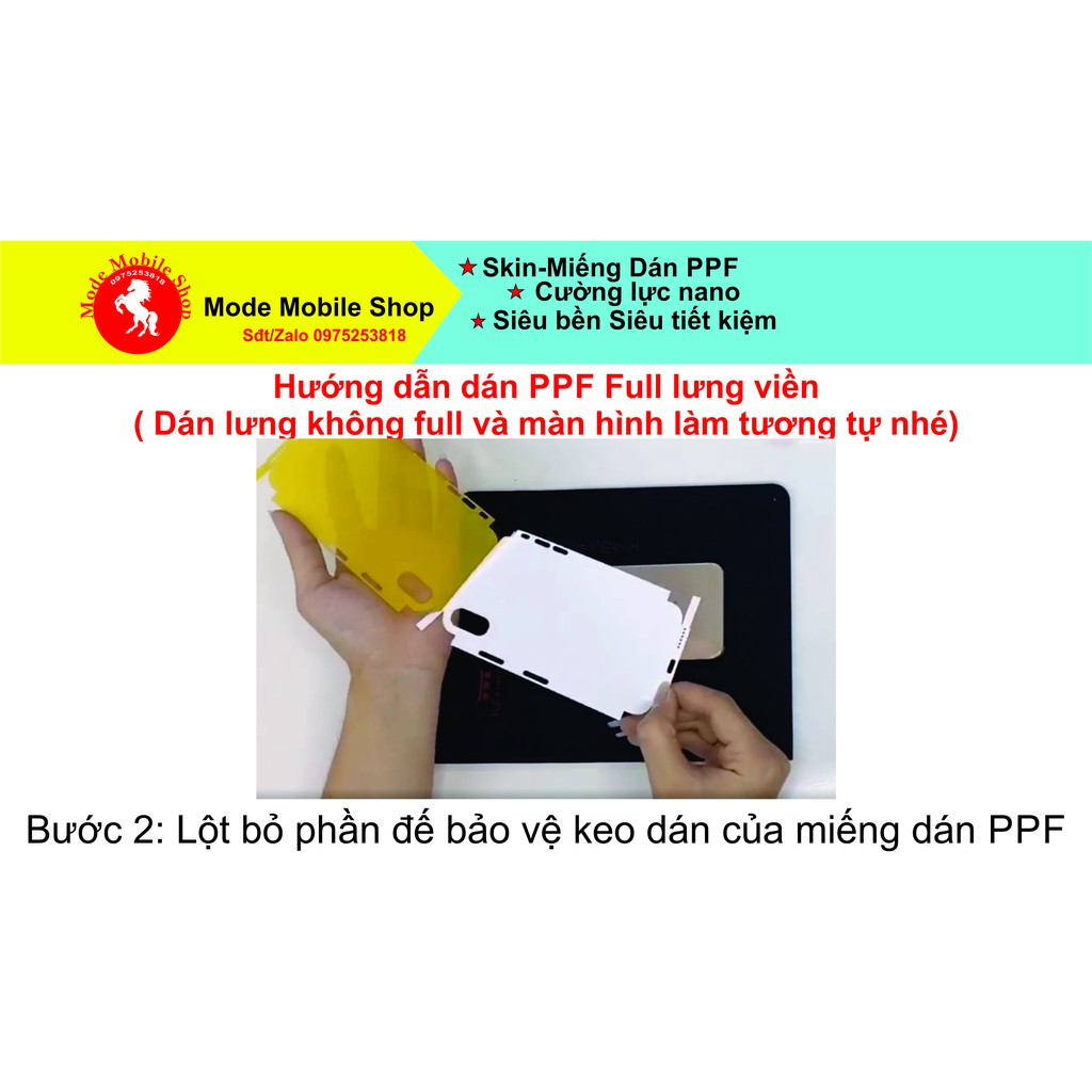 Miếng dán PPF Mi 10s Bảo vệ lưng máy, màn hình khỏi trầy xước, xỉn màu