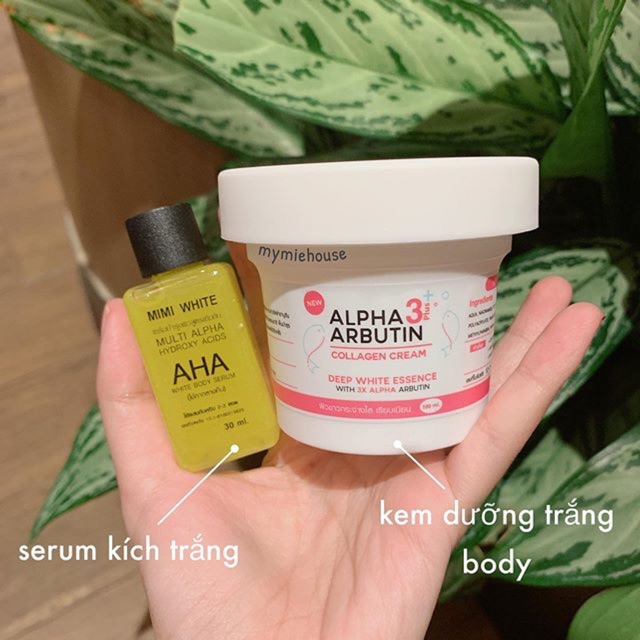 COMBO KEM DƯỠNG TRẮNG BODY ALPHA + SERUM
