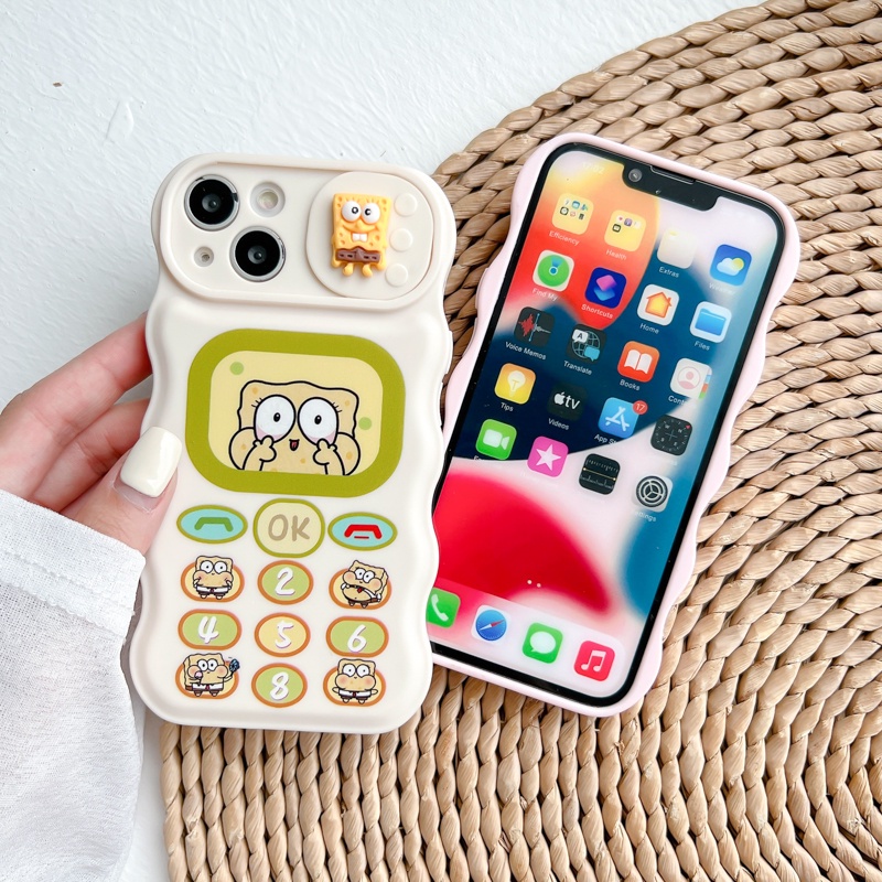 Ốp Điện Thoại Silicon Mềm Hình SpongeBob Dễ Thương Cho iPhone 12 13 11 PRO MAX XR 11 12 PRO