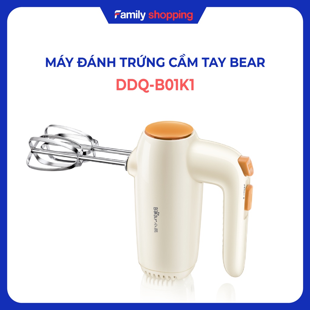 Máy Đánh Trứng Cầm Tay Bear DDQ-B01K1 - Hàng Chính Hãng - Bảo hành 12 Tháng