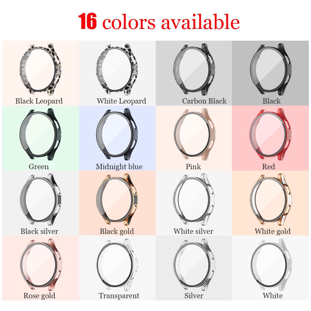 Case + Tempered Glass for Samsung Galaxy Watch 4 40mm 44mm High Quality Full Screen Cover Hard Case Bumper for Galaxy Wa