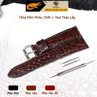 DÂY ĐỒNG HỒ DA CÁ SẤU CAO CẤP DDHCSDT-02