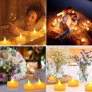 12PCS Đèn LED Nhiều Tạo Hình Nhựa Màu Nến Trụ Bằng Tùy