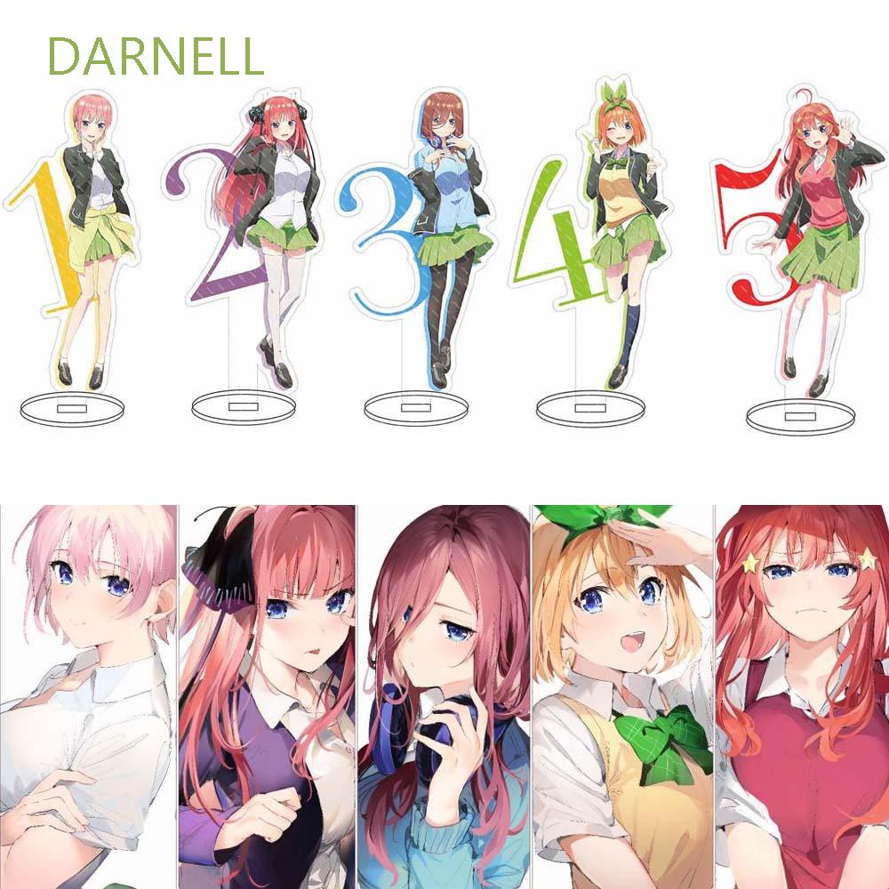 Mô Hình Đồ Chơi Nhân Vật Anime Gotoubun No Hanayome Bằng Acrylic Hai Mặt Kèm Giá Đỡ