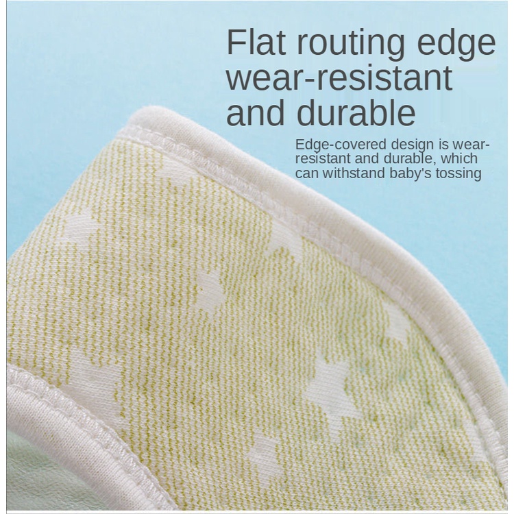 Yếm ăn Cotton hai lớp mềm mại chống thấm nước dành cho bé sơ sinh