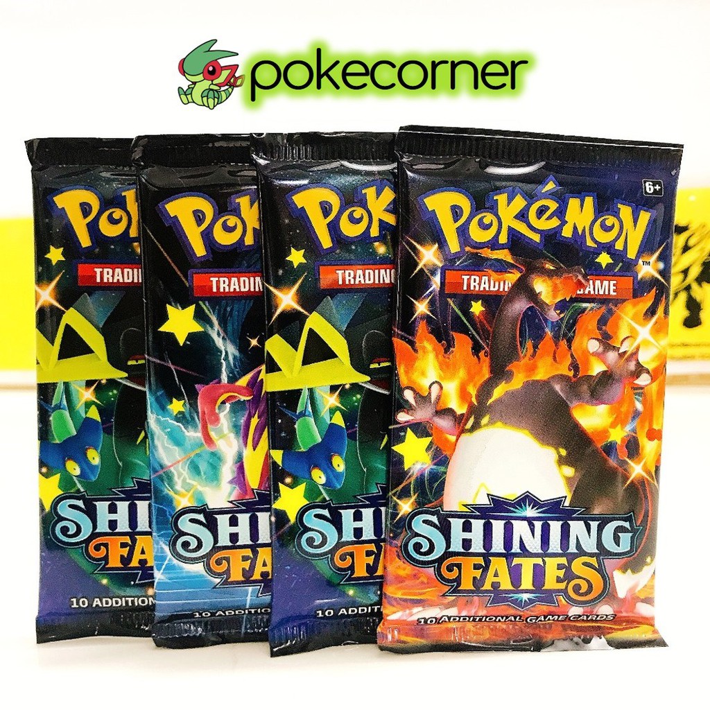 [COMBO] 04 Pack Bài Pokemon TCG Shining Fates Chính Hãng Mới 100% - Túi Thẻ Bài Pokemon Hiếm (Ngẫu Nhiên Art)