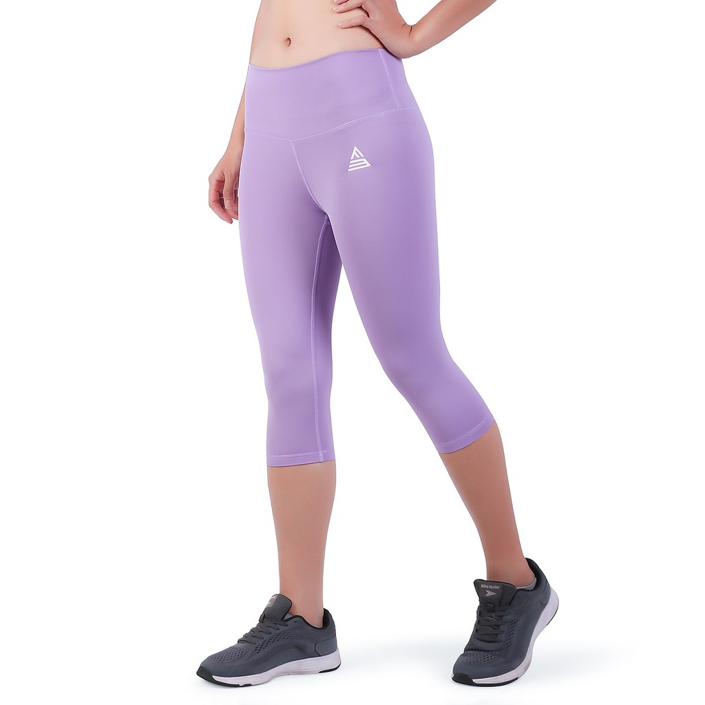 (Màu Tím, size M) Quần lửng thể thao nữ tập Gym, Yoga Fitme Theta